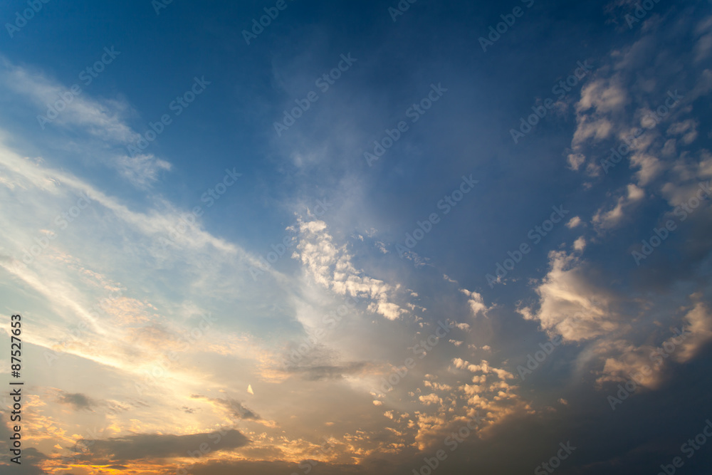colorful dramatic sky with cloud at sunset colorful dramatic sky with cloud at sunset