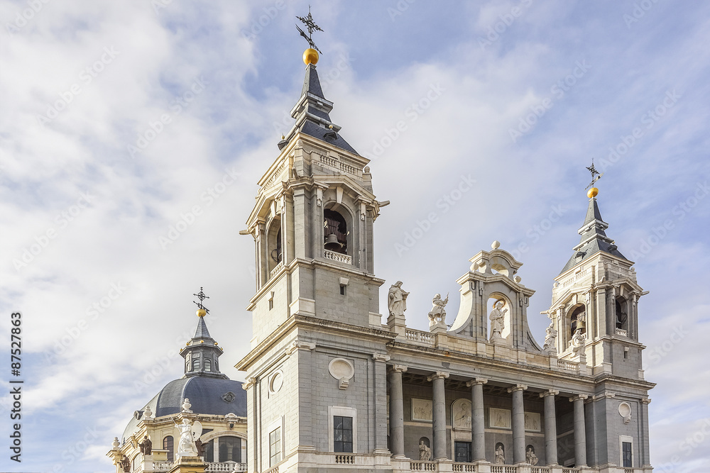 Santa Maria la Real de La Almudena cathedral in Madrid, Spain.