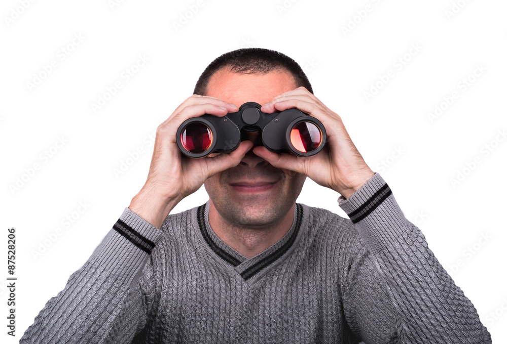 Man with binoculars Man with binoculars