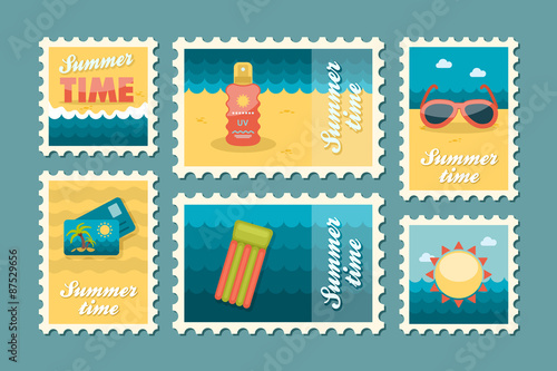 Summertime stamp set flat