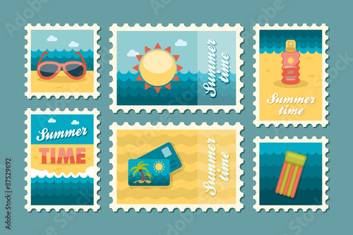Summertime stamp set flat
