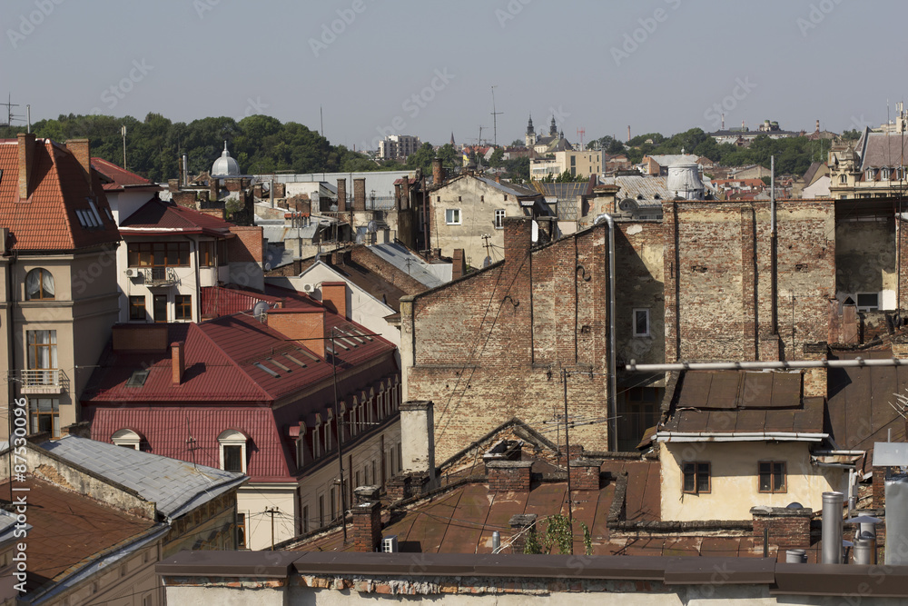 Houses in the center of Lviv