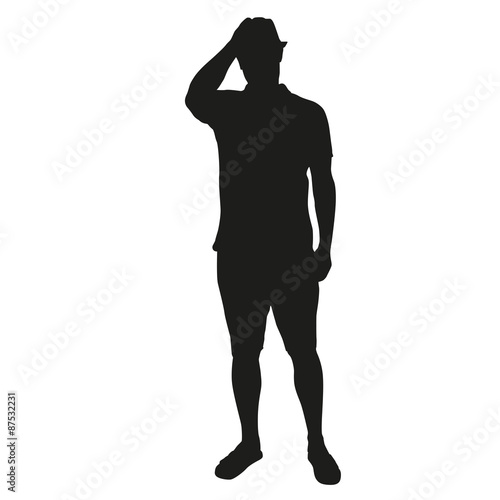 Young traveling man with hat in summer
