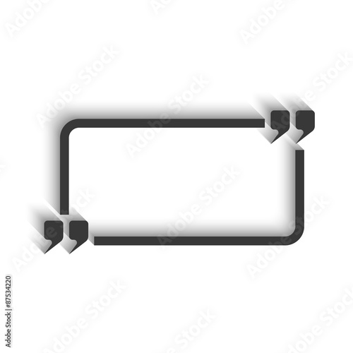 Quote and rectangle frame for text isoleted, mockup modern chat massage