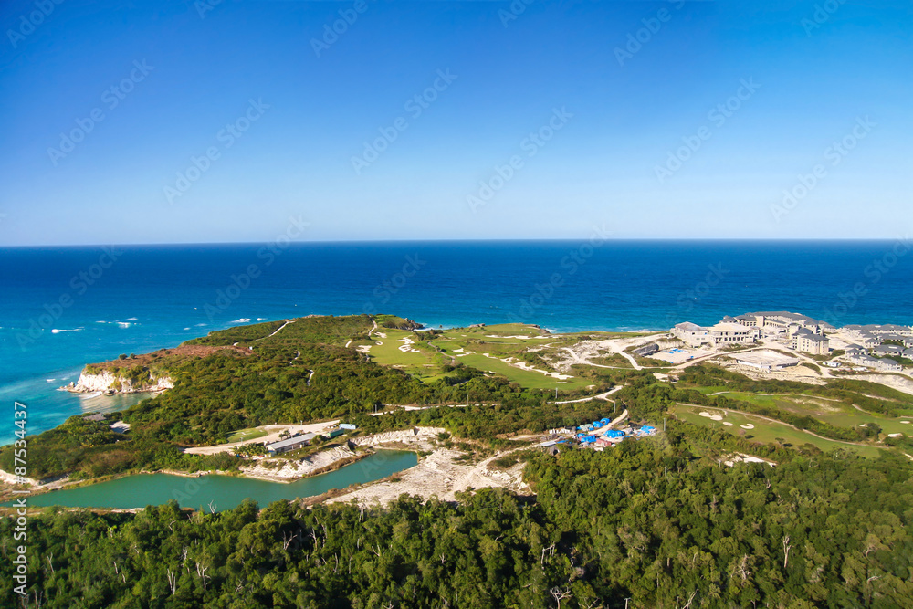 Fototapeta premium Aerial view of macao beach