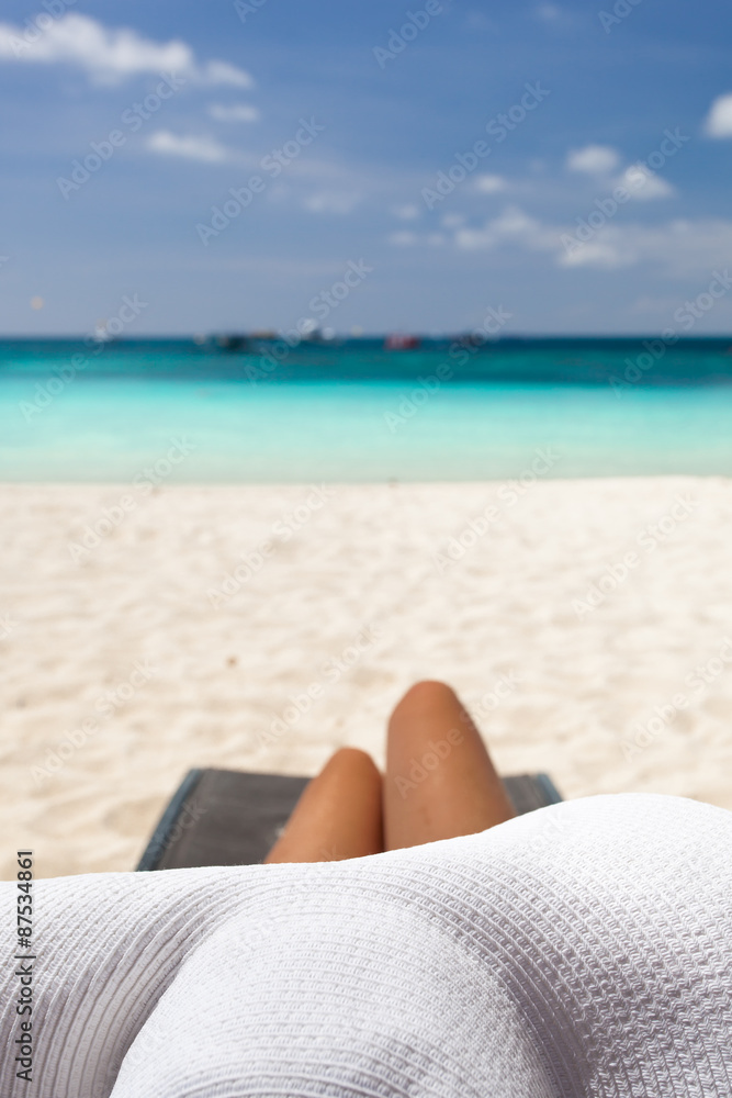 Obraz premium Tropical vacation, White beach