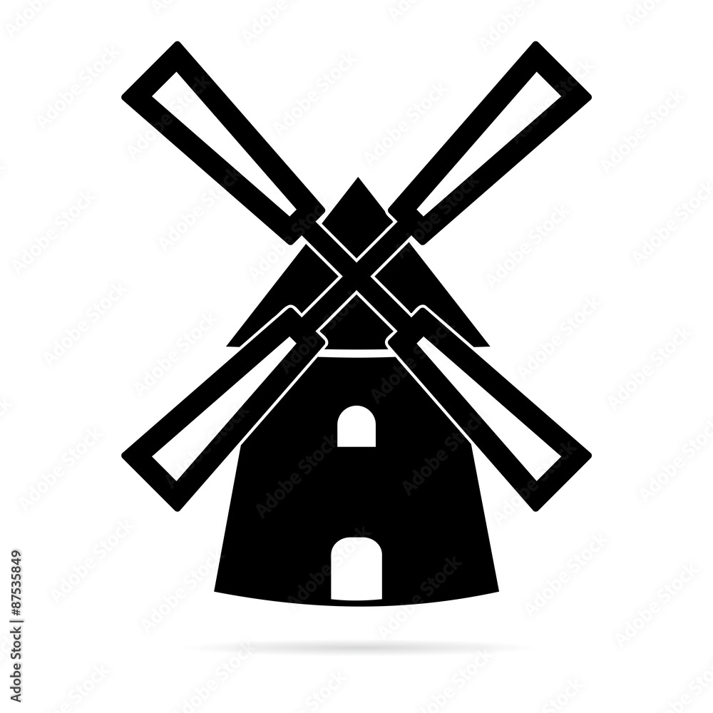 Windmill black icon
