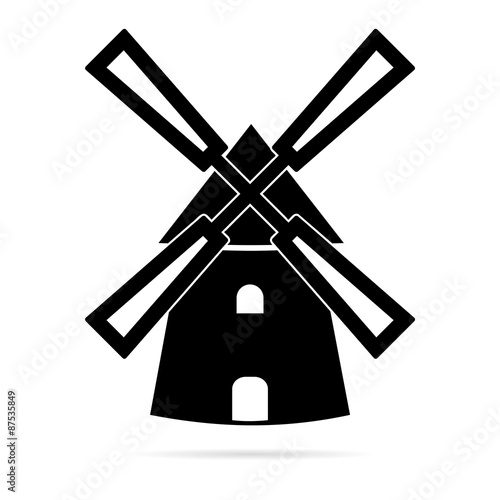 Windmill black icon