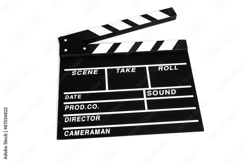 traditional wooden clapperboard