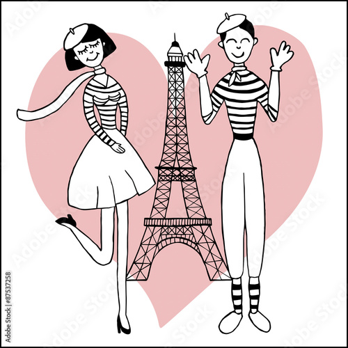 girl and mime