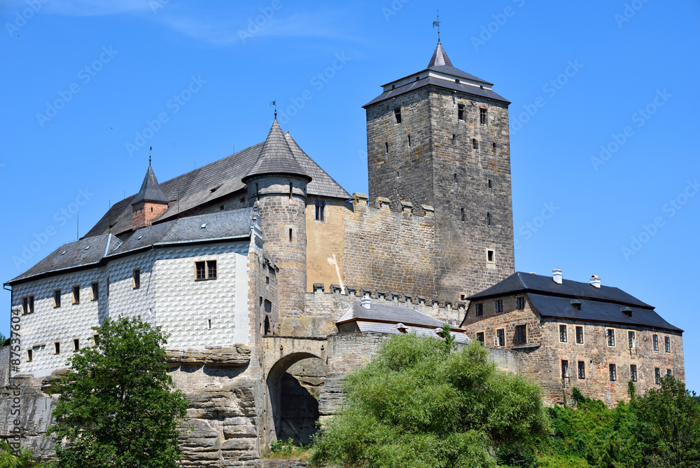 Large and strong gothic medieval castle