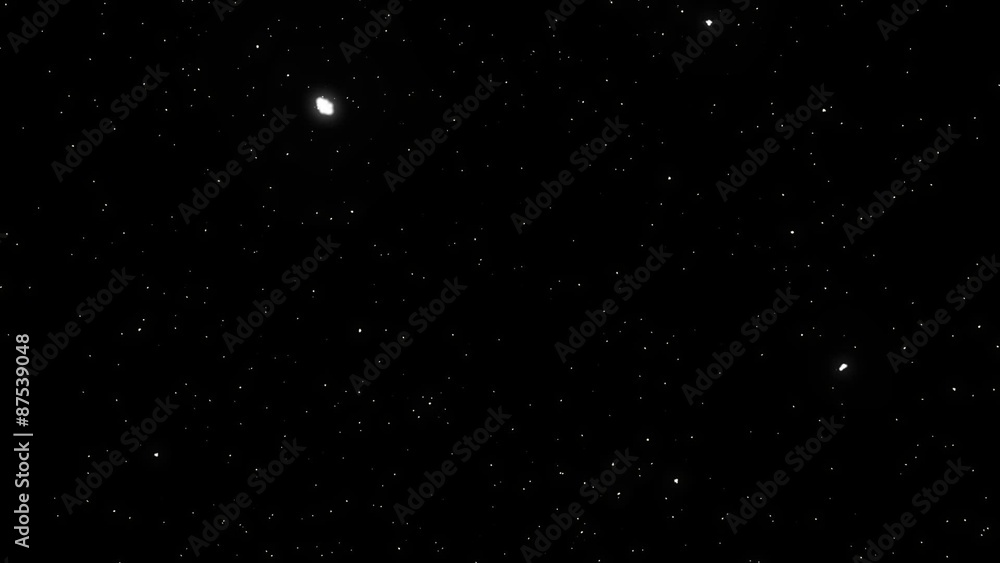 Space and Stars Animation on Black Background Space and Stars Animation on Black Background