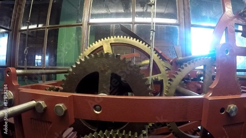 clock town hall. The mechanism of large urban hours