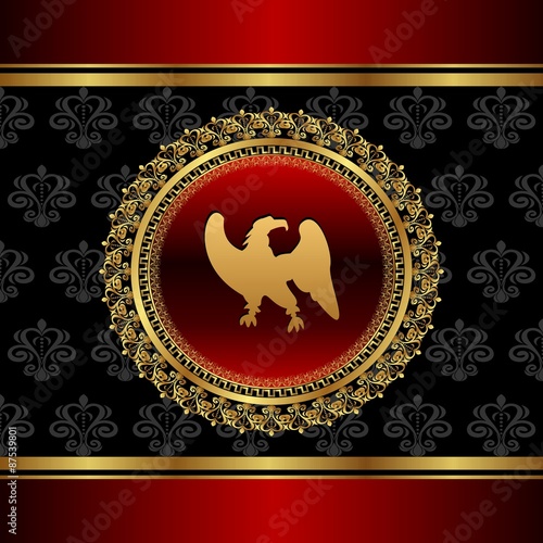 vintage background with heraldic eagle