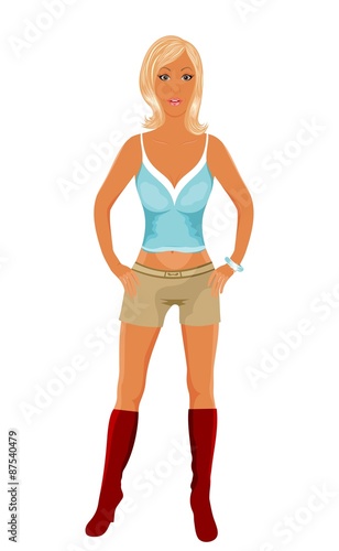 fashion glamor girl isolated