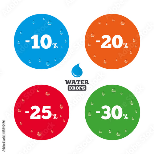 Sale discount icons. Special offer price signs.