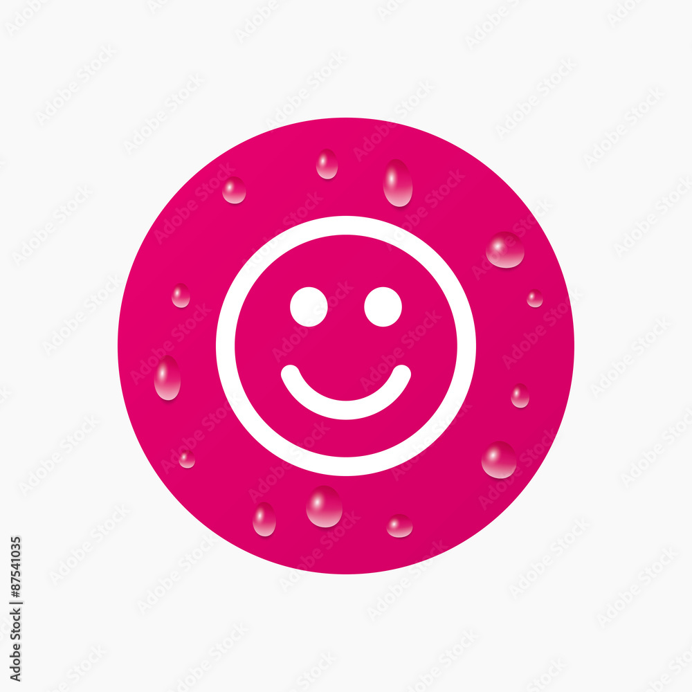 Fototapeta premium Smile icon. Happy face symbol.