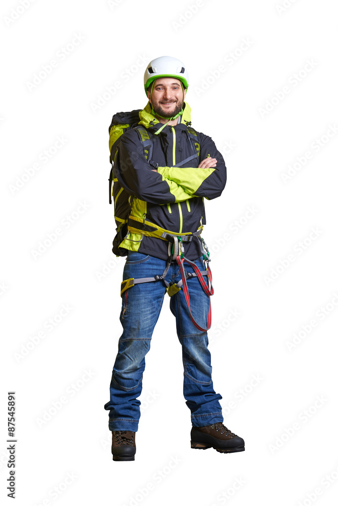 smiley hiker in helmet smiley hiker in helmet