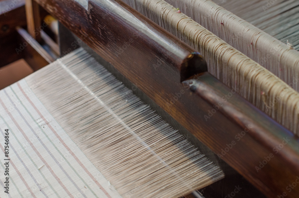 Silk on the loom.