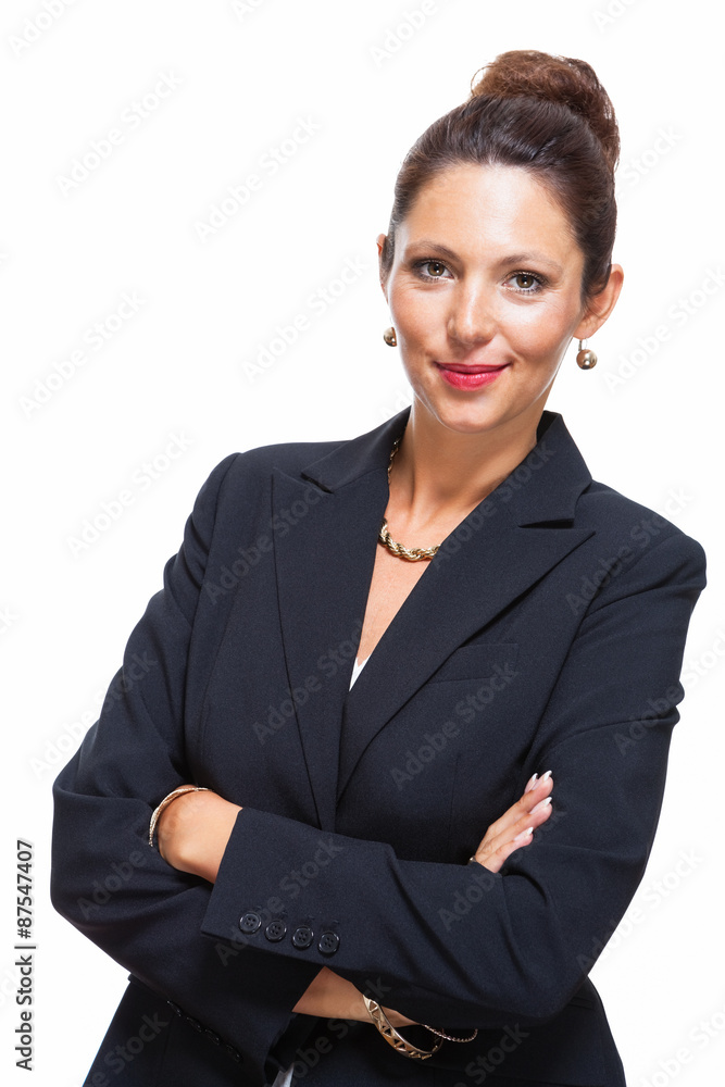 Confident Businesswoman Against White Background Confident Businesswoman Against White Background