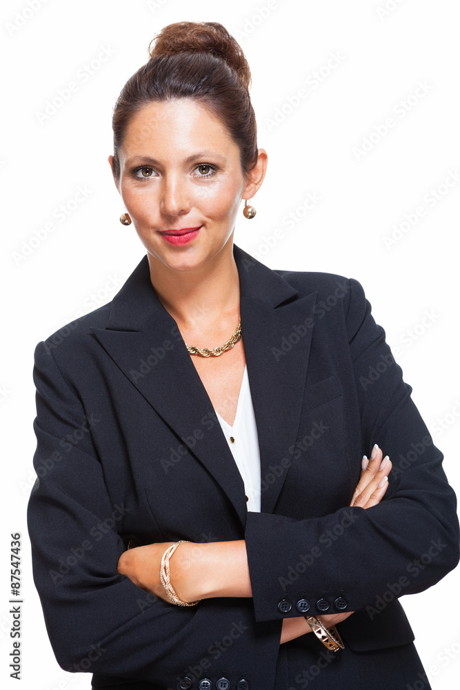 Confident Businesswoman Against White Background Confident Businesswoman Against White Background