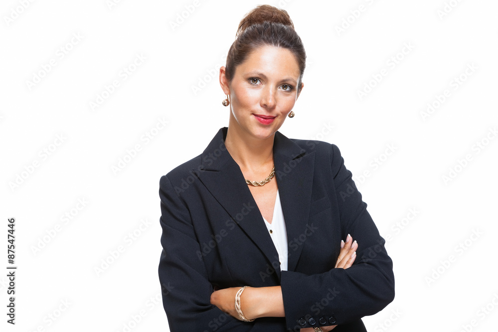 Confident Businesswoman Against White Background Confident Businesswoman Against White Background