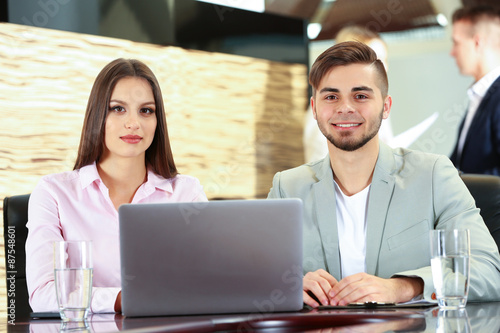 Business people working in conference room