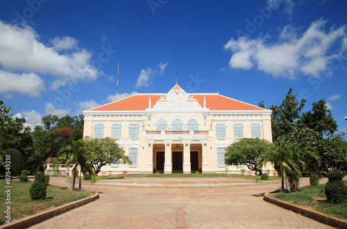 Vászonkép The provincial hall in Battambang City, Cambodia