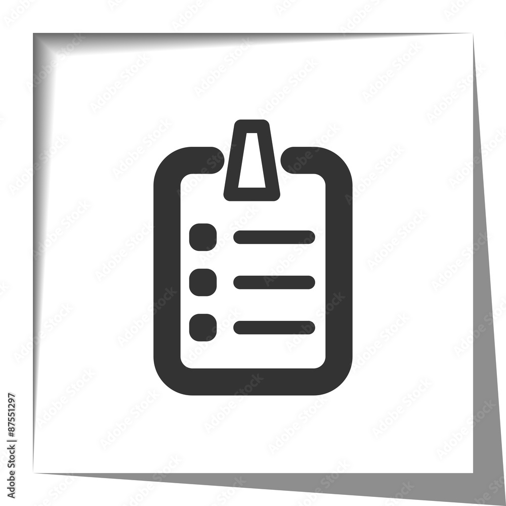 Checklist paper cut out Checklist paper cut out