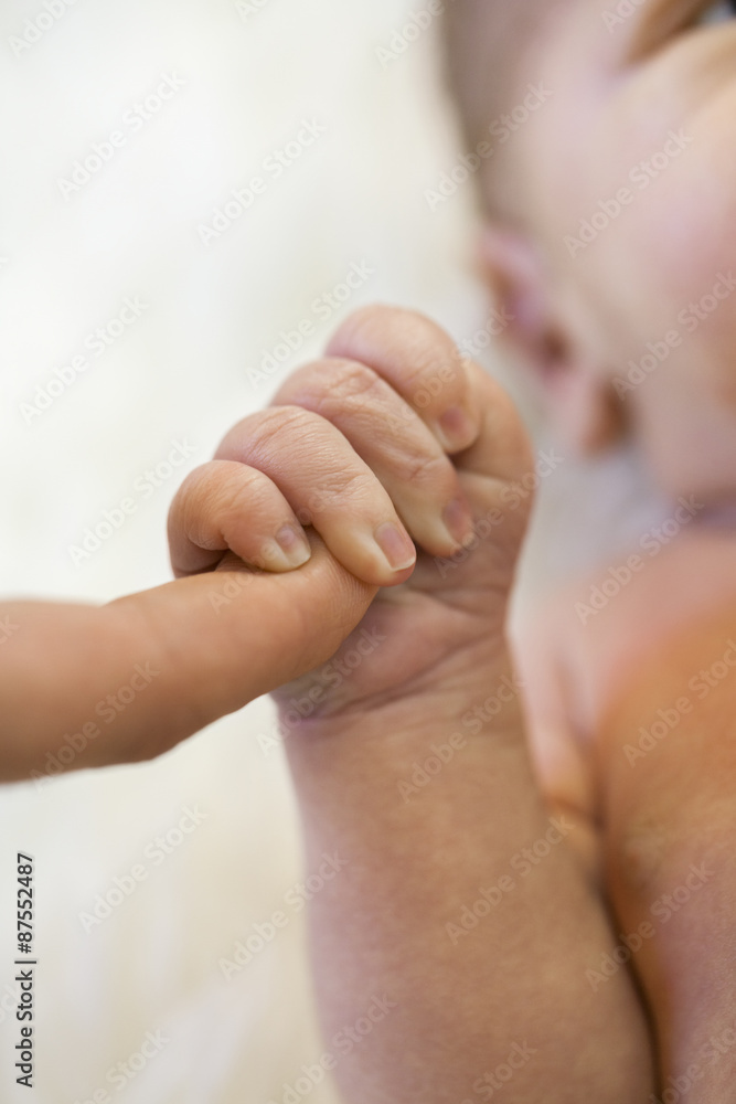 Tender love of a newborn infant