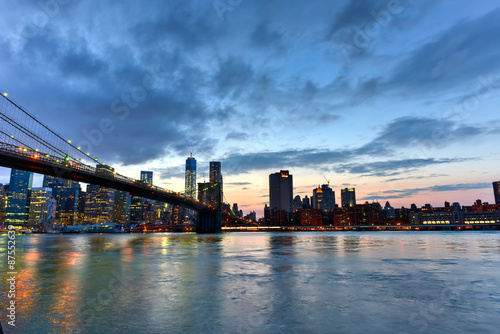Brooklyn Bridge and Manhattan View © demerzel21