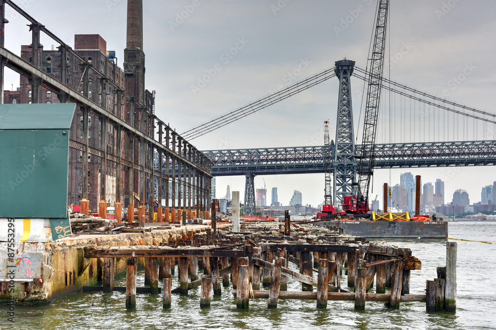 Fototapeta premium Manhattan Skyline z Williamsburga, Brooklyn