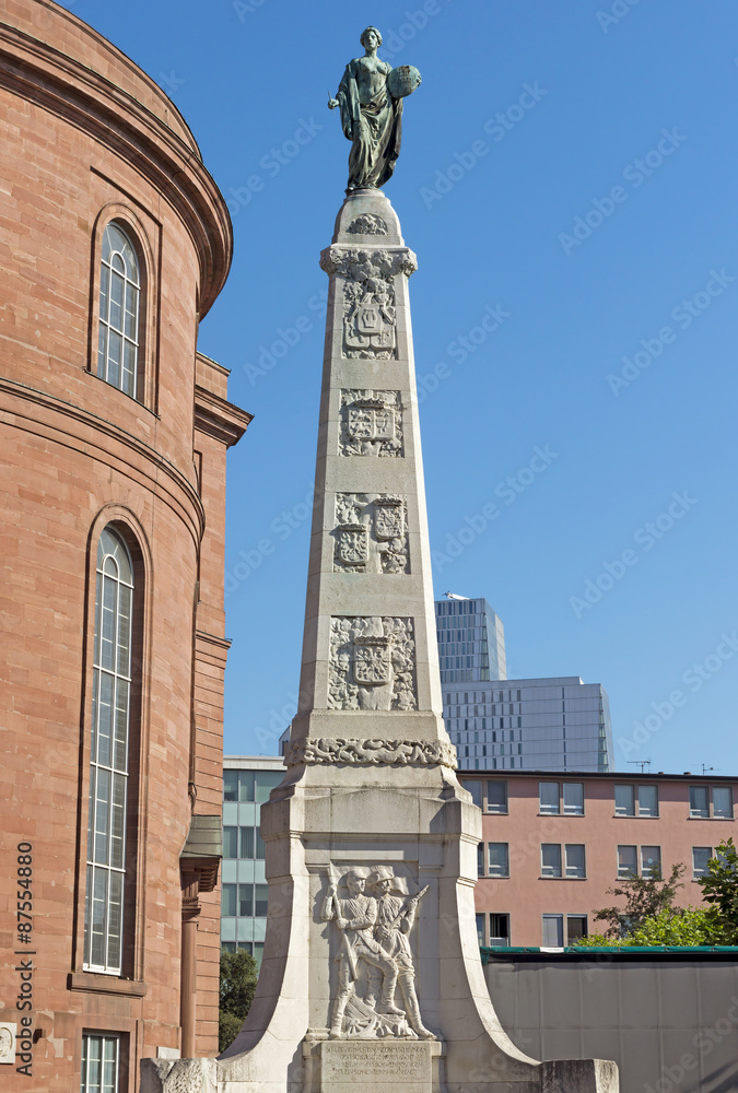 The Unity memorial on in Frankfurt am Main, Germany