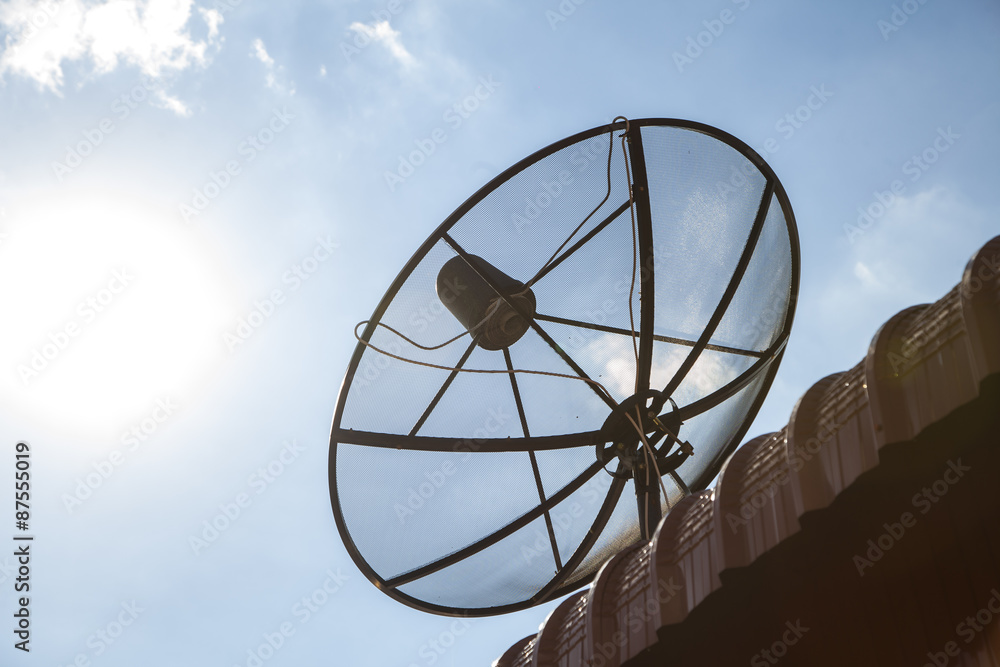 Satellite dish sky communication technology network Satellite dish sky communication technology network
