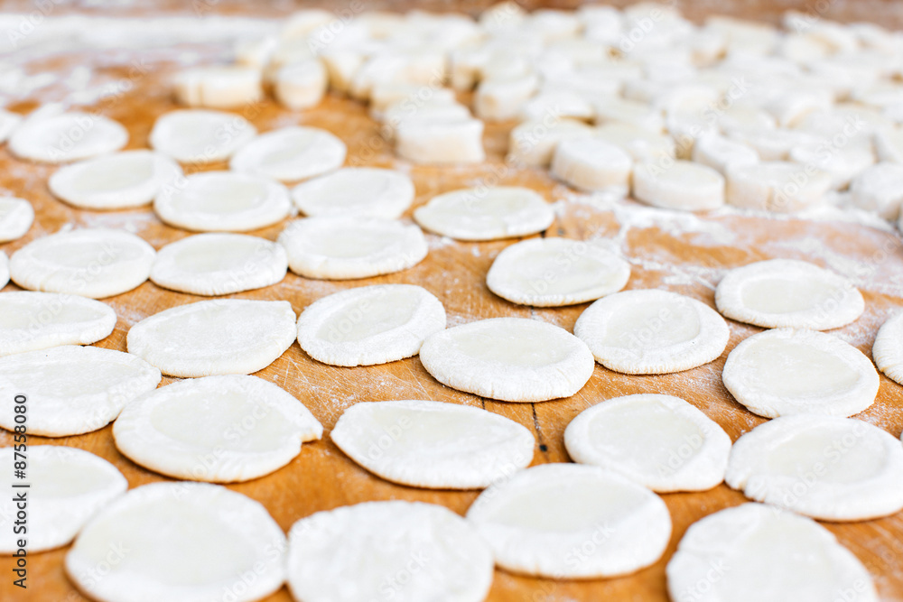 Raw dumplings vareniks Raw dumplings vareniks
