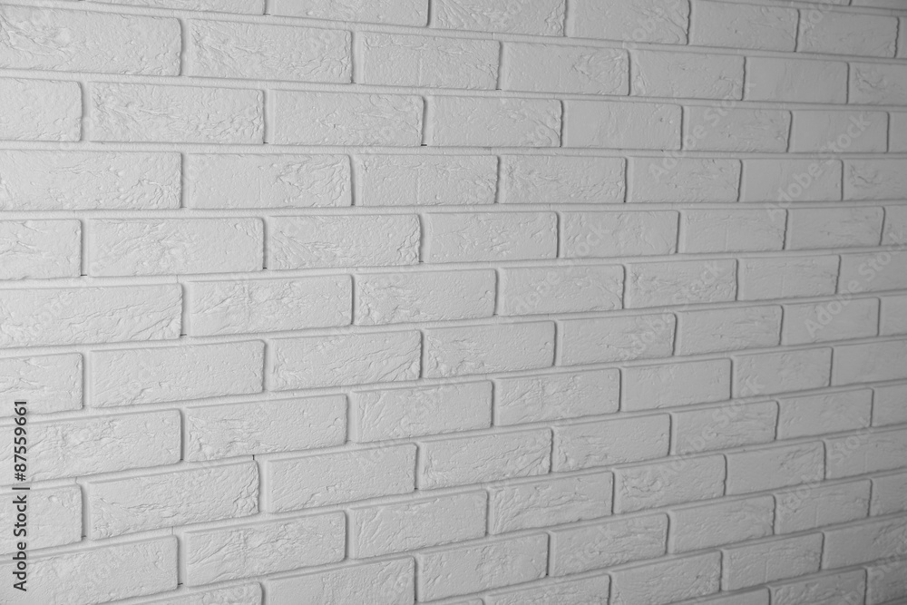 Naklejka premium White brick wall background