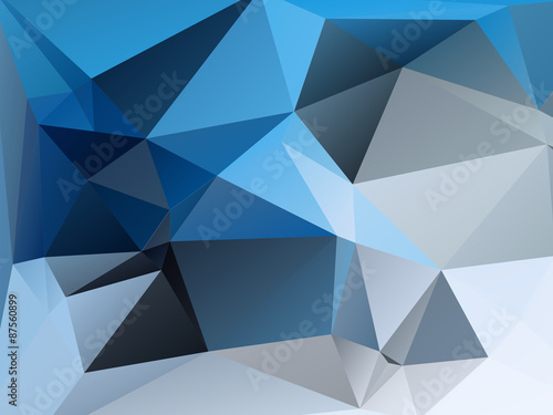 triangular blue background