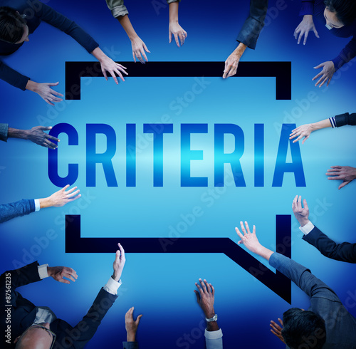 Criteria Controlling Follow Guidelines Conduct Concept photo