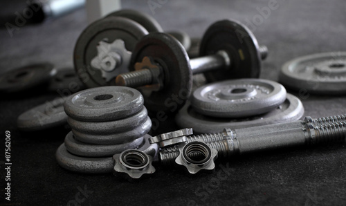 exercise weights - iron dumbbell.
