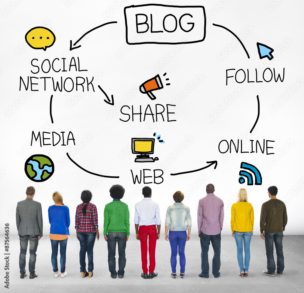 Blog Blogging Comunication Connect Data Social Concept Blog Blogging Comunication Connect Data Social Concept