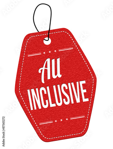 All inclusive label or price tag