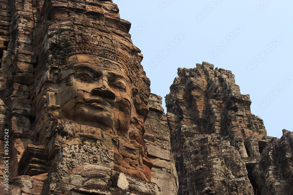 Fototapeta premium Faces of Bayon temple, Angkor, Cambodia