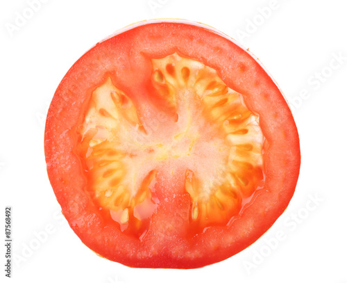 Wallpaper Mural Sliced cherry tomato isolated on white Torontodigital.ca