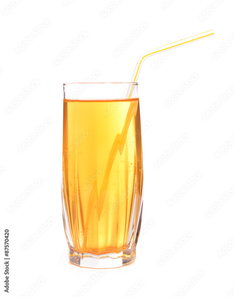 Glass of apple juice, isolated on white Glass of apple juice, isolated on white