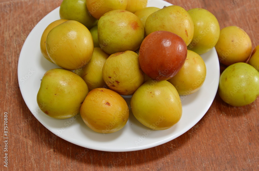 Chinese jujube on the dish