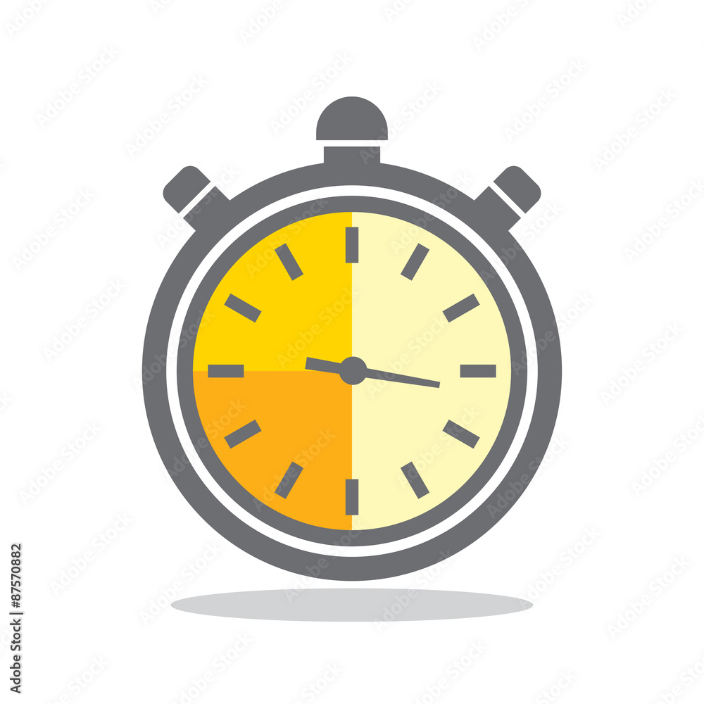Stop watch flat icon design Stop watch flat icon design