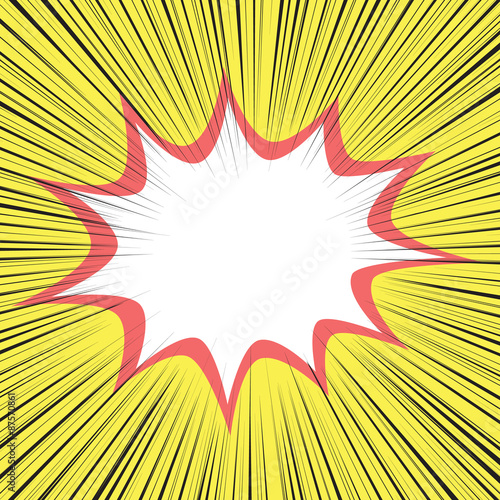 Radial speed, bubble comic speech, vector format