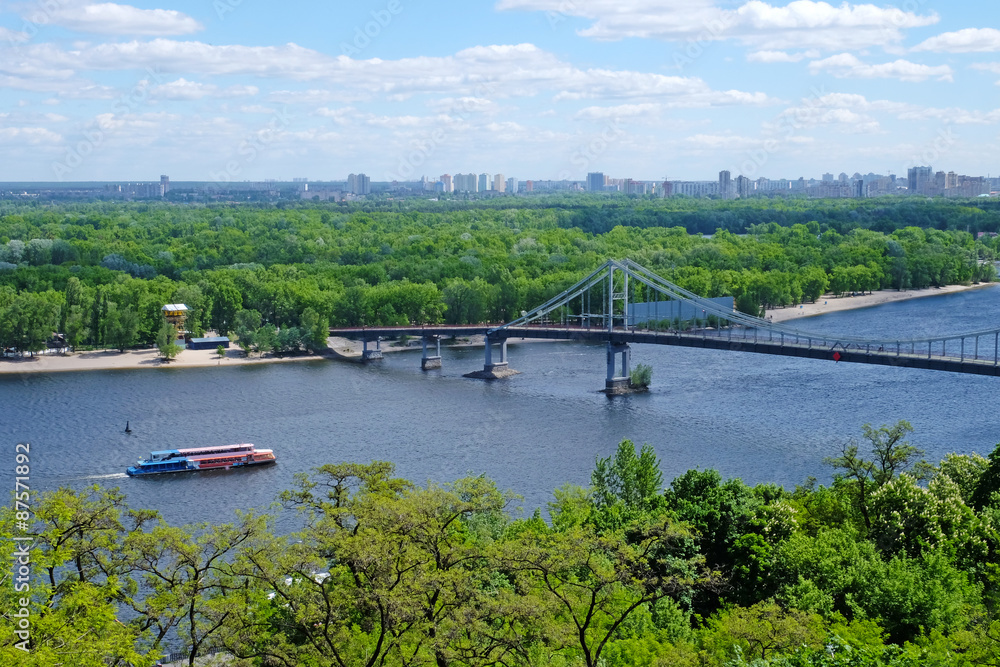 Beautiful view of Kiev river Dnipro