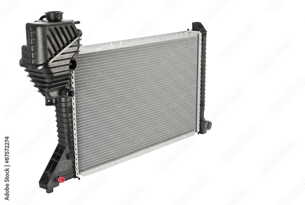 Fototapeta premium Car radiator on a white background