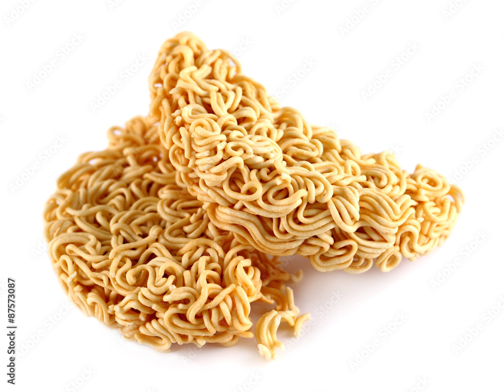 instant noodles on white instant noodles on white